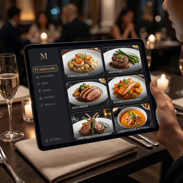 Digital E-Menu System